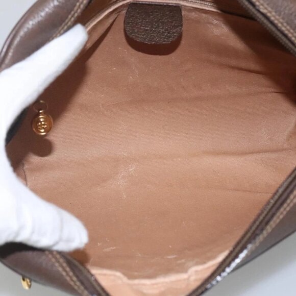 GUCCI GG Supreme Web Sherry Line Bag PVC Beige 4023 001 56 6472 Auth ep7946 - Picture 10 of 16